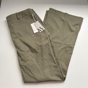 Worthington Women's Plaid Flare Leg Career Pants Size 16 NWT‎ Micro Houndstooth